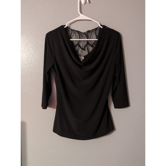 Creative Design Works Black 3/4 Sleeve Blouse Size S - Picture 1 of 5